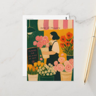 Smile of Flowers Postcard