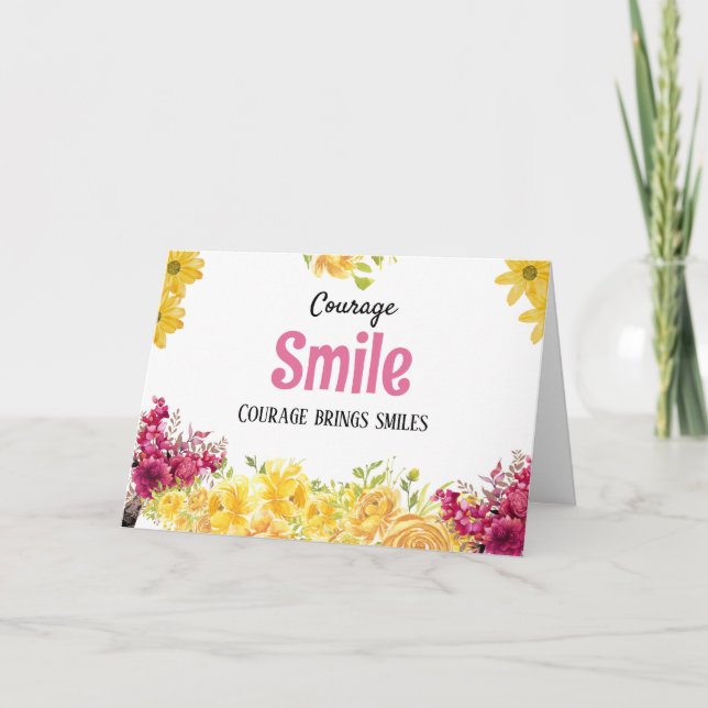 smile Patient encouragement cancer cards (Front)