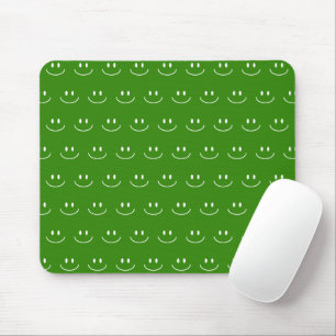 Smile Pattern Green Mouse Pad