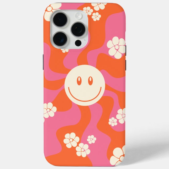 Smile - Pink, Orange and Cream Case-Mate iPhone Case (Back)