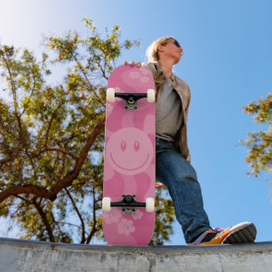 Smile - Pink Skateboard