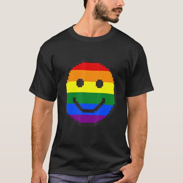 Smile Pixel Gender Equality Diversity Pride Gay Lg T-Shirt (Front)