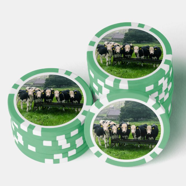 Smile please! Cute and fun cows Poker Chips (Stack)