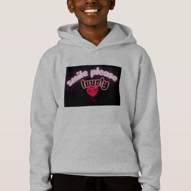 Smile Please Kids Pullover Hoodie (Front)
