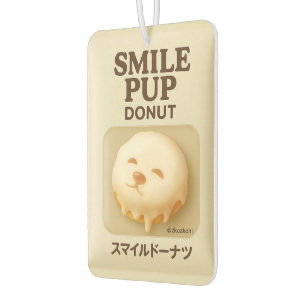 Smile Pup Donut: Glazed Dessert Toy Packaging Car Air Freshener