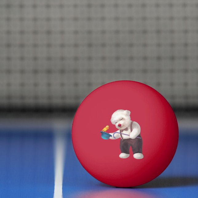Smile Pup: Magical Circus Magician Bichon Ping Pong Ball (Net)