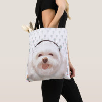 Smile Pup: Music Vibes Smiling Bichon Art