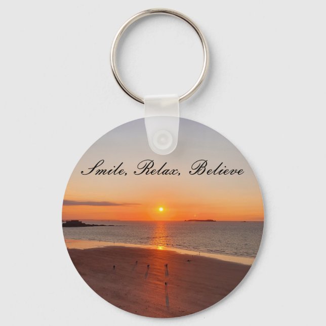 Smile, Relax, Believe Key Ring (Front)