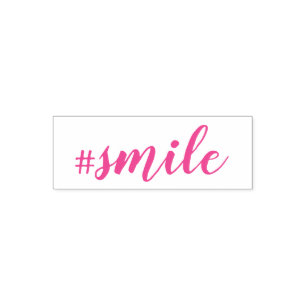 #Smile self-inking stamp