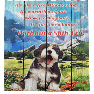 Smile Shih Tzu With Beautiful Scenery Shower Curtain