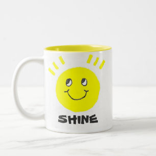 Smile Shine Face Two-Tone Coffee Mug