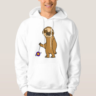 Smile sHob Funny Sloth Playing Yoyo Cartoon Hoodie