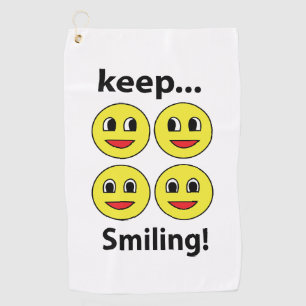 Smile Smiling Face Keep Smiling Smile Golf Towel