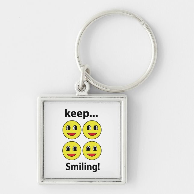 Smile Smiling Face Keep Smiling Smile Key Ring (Front)