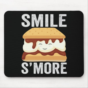Smile S'more Funny Outdoors Camping Lovers Gift Mouse Mat