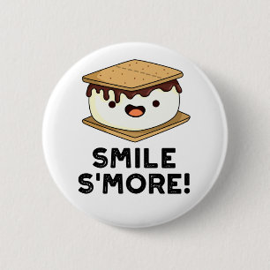 Smile Smore Funny Sweet Food Pun 6 Cm Round Badge