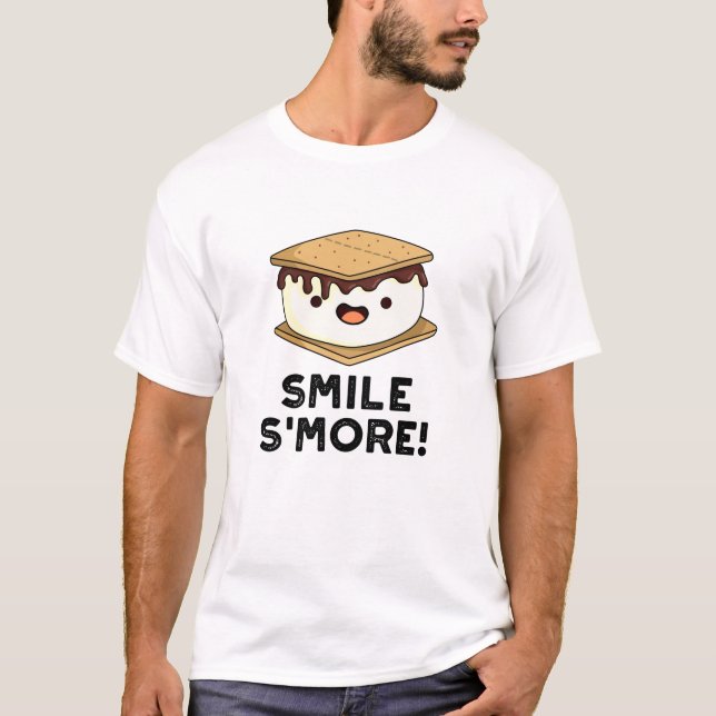 Smile Smore Funny Sweet Food Pun  T-Shirt (Front)