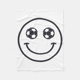 Smile Soccer Byll Cool Futbol Equipment For Girls Fleece Blanket