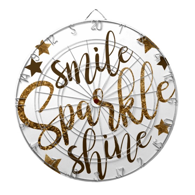 Smile ,Sparkle,shine Dartboard (Front)