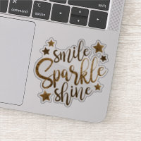 Smile Sparkle Shine | Gold Glitter