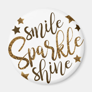 SMILE SPARKLE SHINE, GOLDEN GLITTER STAR MAGNET