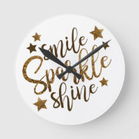 Smile Sparkle Shine Inspirational Wall