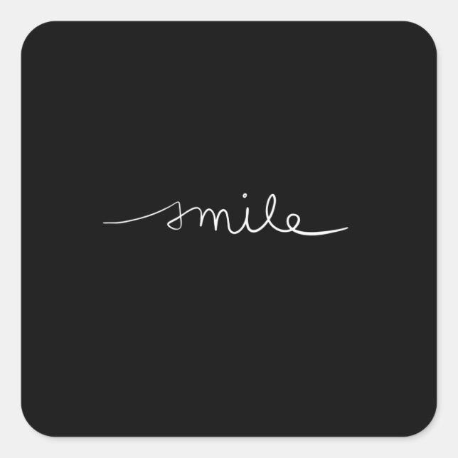 Smile Square Sticker (Front)