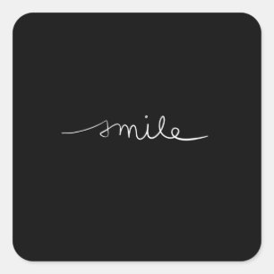 Smile Square Sticker