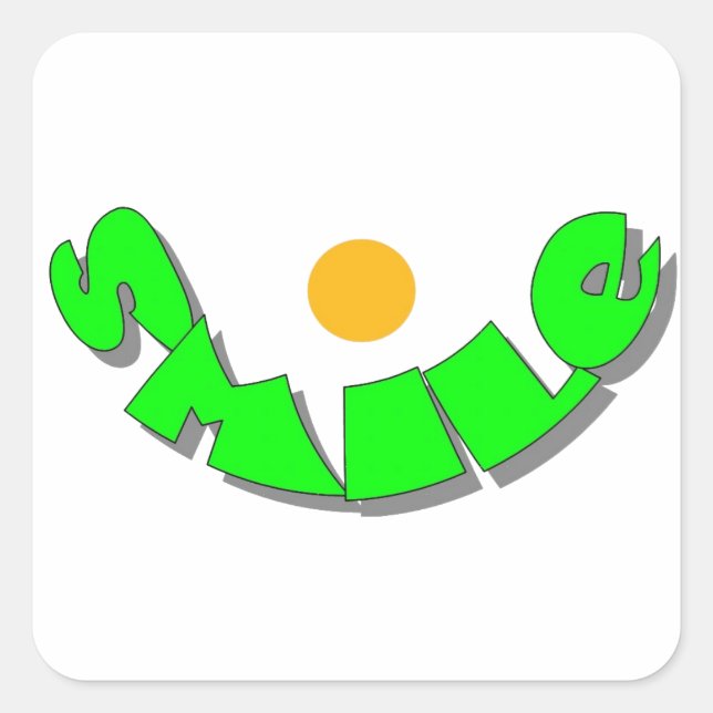 Smile Square Sticker (Front)