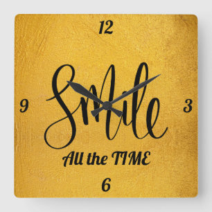 Smile Square Wall clock