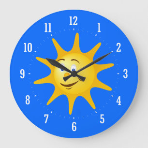 Smile sun Decorative Clock