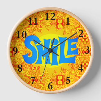 Smile Sun Laced Clock