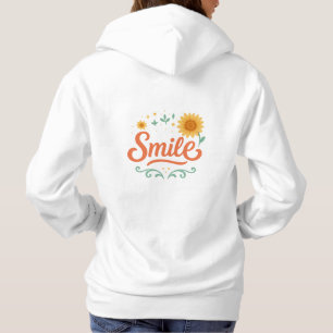 Smile Sunflower Hoodie   Positive Vibes Motivation
