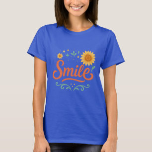 Smile Sunflower T-Shirt   Positive Vibes tee