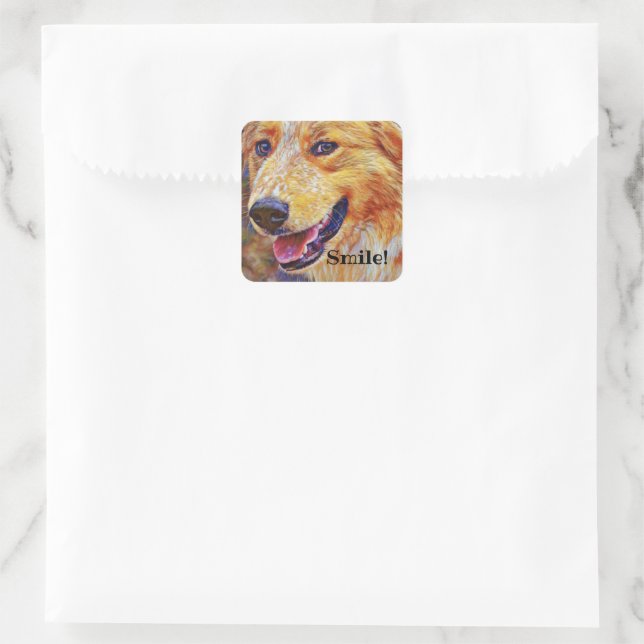 Smile Sweet Dog Sticker (Bag)