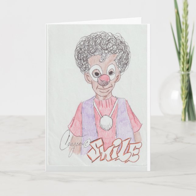 Smile, the Clown greeting card (Front)