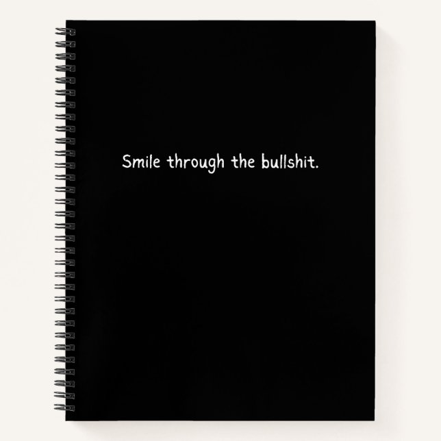 Smile Through the Bullsh*t Journal – Sleek  (Front)