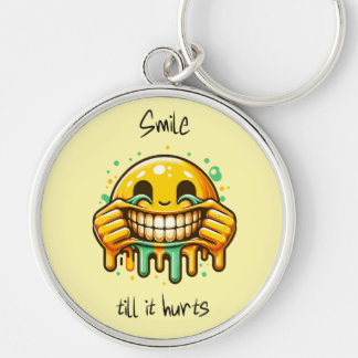 smile till it hurts key ring