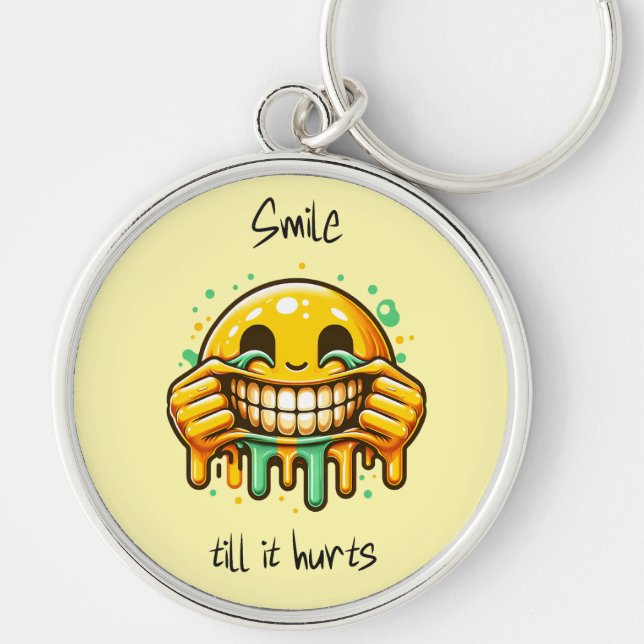 smile till it hurts key ring (Front)