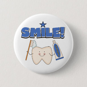 SMILE - Tooth T-shirts and Gifts 6 Cm Round Badge