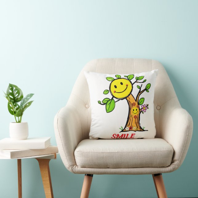 "Smile Tree" Positive Vibes  Cushion (Chair)