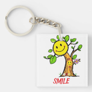 "Smile Tree" Positive Vibes Key Ring