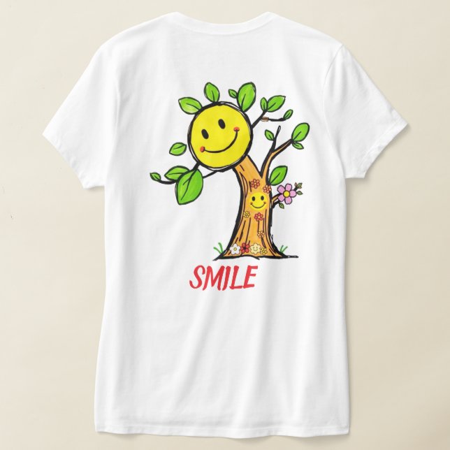 "Smile Tree" Positive Vibes  T-Shirt (Laydown Back)