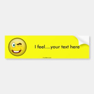 Smile Wink Bumper Sticker