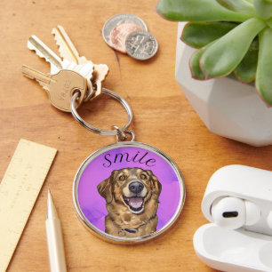 Smile With A Puppy Key Ring
