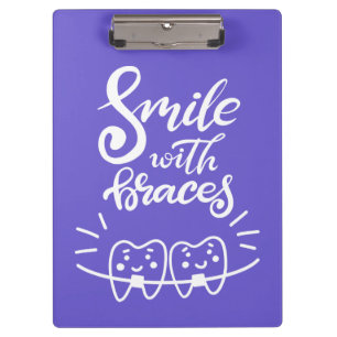 Smile With Braces   Smiling Teeth Clipboard