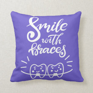 Smile With Braces   Smiling Teeth Cushion