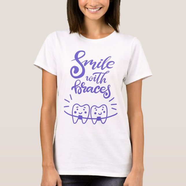 Smile With Braces | Smiling Teeth T-Shirt (Front)