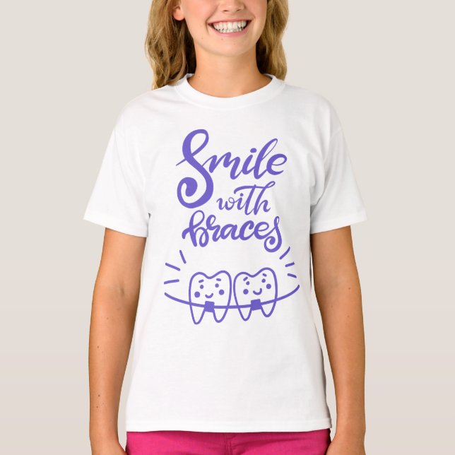 Smile With Braces | Smiling Teeth T-Shirt (Front)