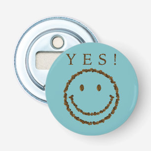 Smile with Coffee Beans Bottle Opener